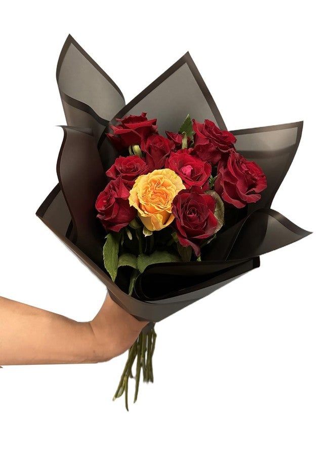 بيوتوب ورق تغليف الزهور من BEAUTOPE، مقاوم للماء، ورق تغليف باقات الزهور (حواف سوداء، 20 ورقة) - Image 2